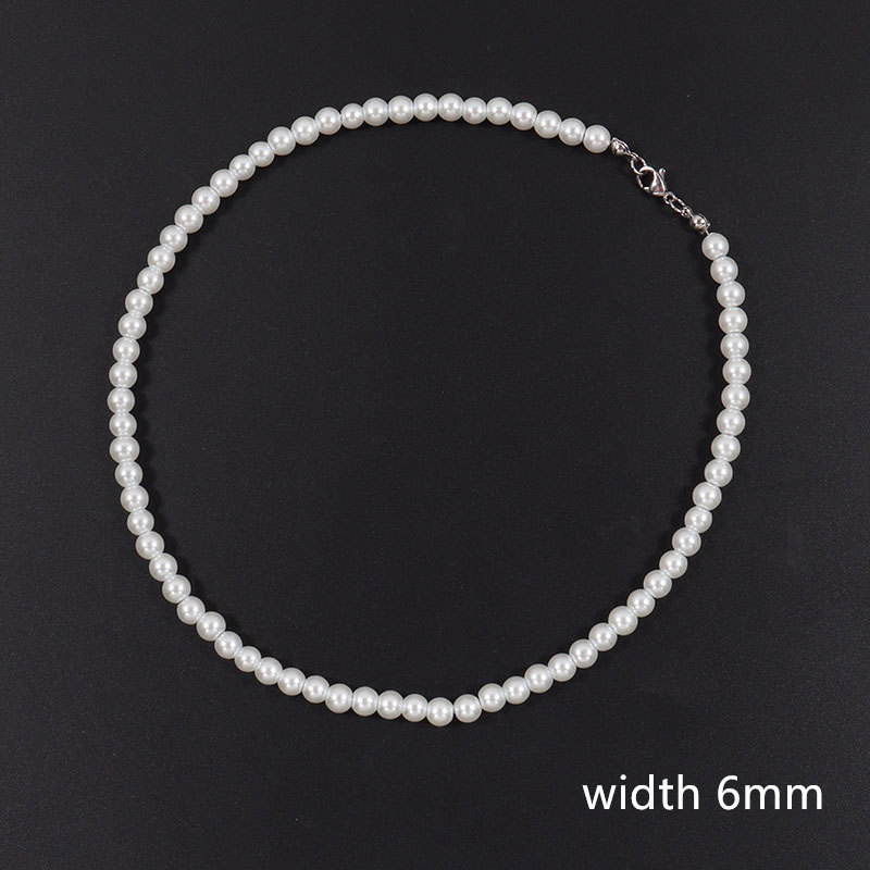 Elegant Geometric Imitation Pearl Beaded Unisex Necklace
