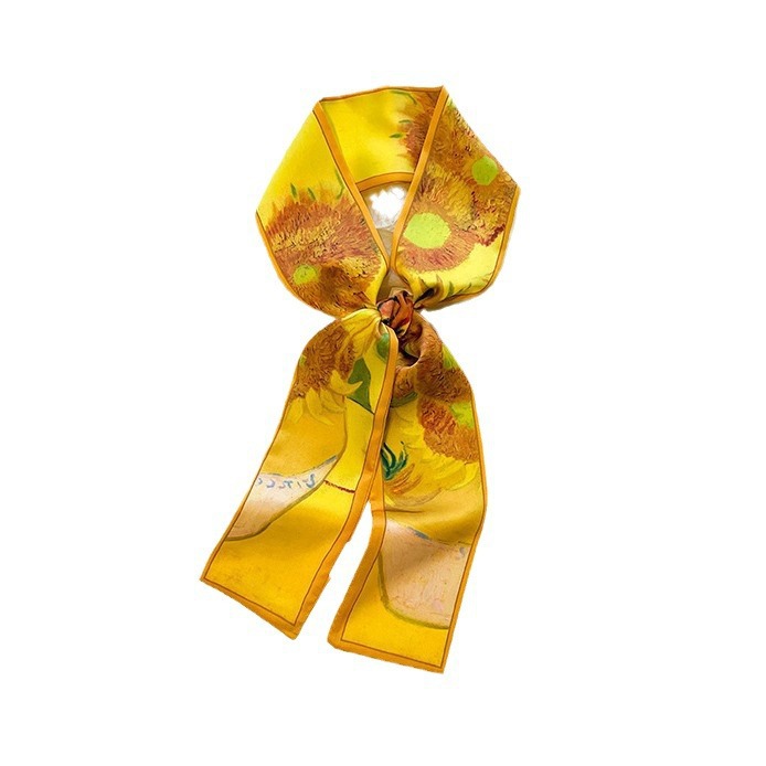 莫奈花園油絵シリーズのシルクタオルはフランスの文芸に縛られています。