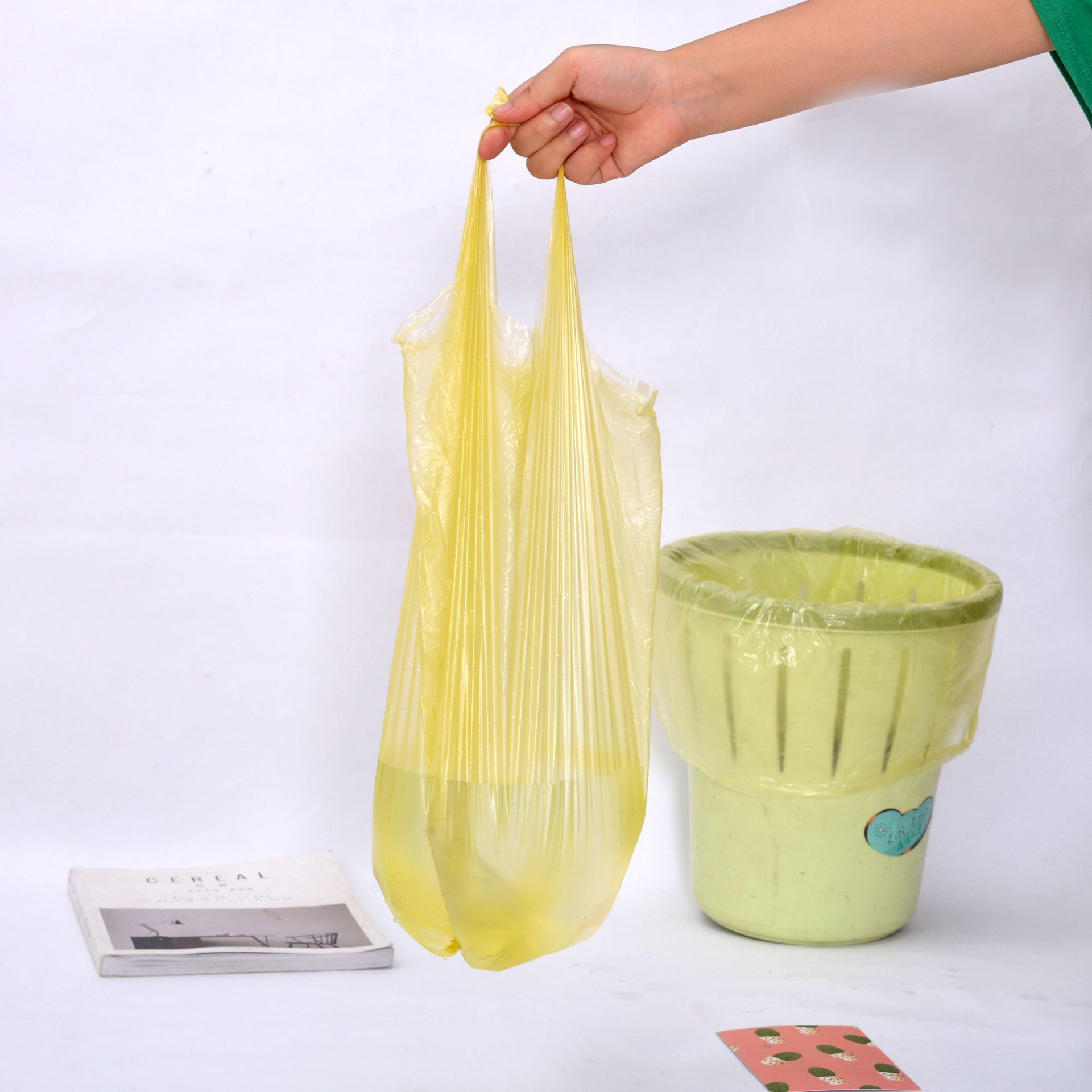 【全新款垃圾袋】家用平口手提抽绳加厚彩色分类一次性大号塑料袋详情27
