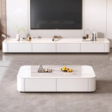 轻奢茶几家用客厅小户型新款简约现代落地玻璃电视柜组合佛山家具