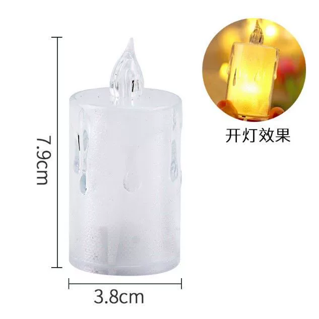 Small transparent electronic atmospheric candle