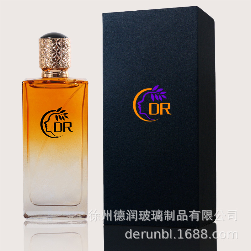 スポット透明卸売スクエア 30ml50ml ハイエンドガラス香水瓶プレススプレー詰め替えボトルガラス 100ml|undefined