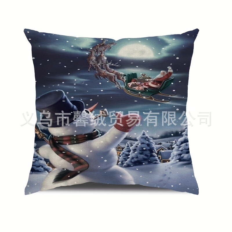 人気のクリスマスシリーズのアニメ雪だるまの模様のソファーの装飾は枕のクッションカバーの多種のオプションのメーカーの直接販売に頼っています。|undefined