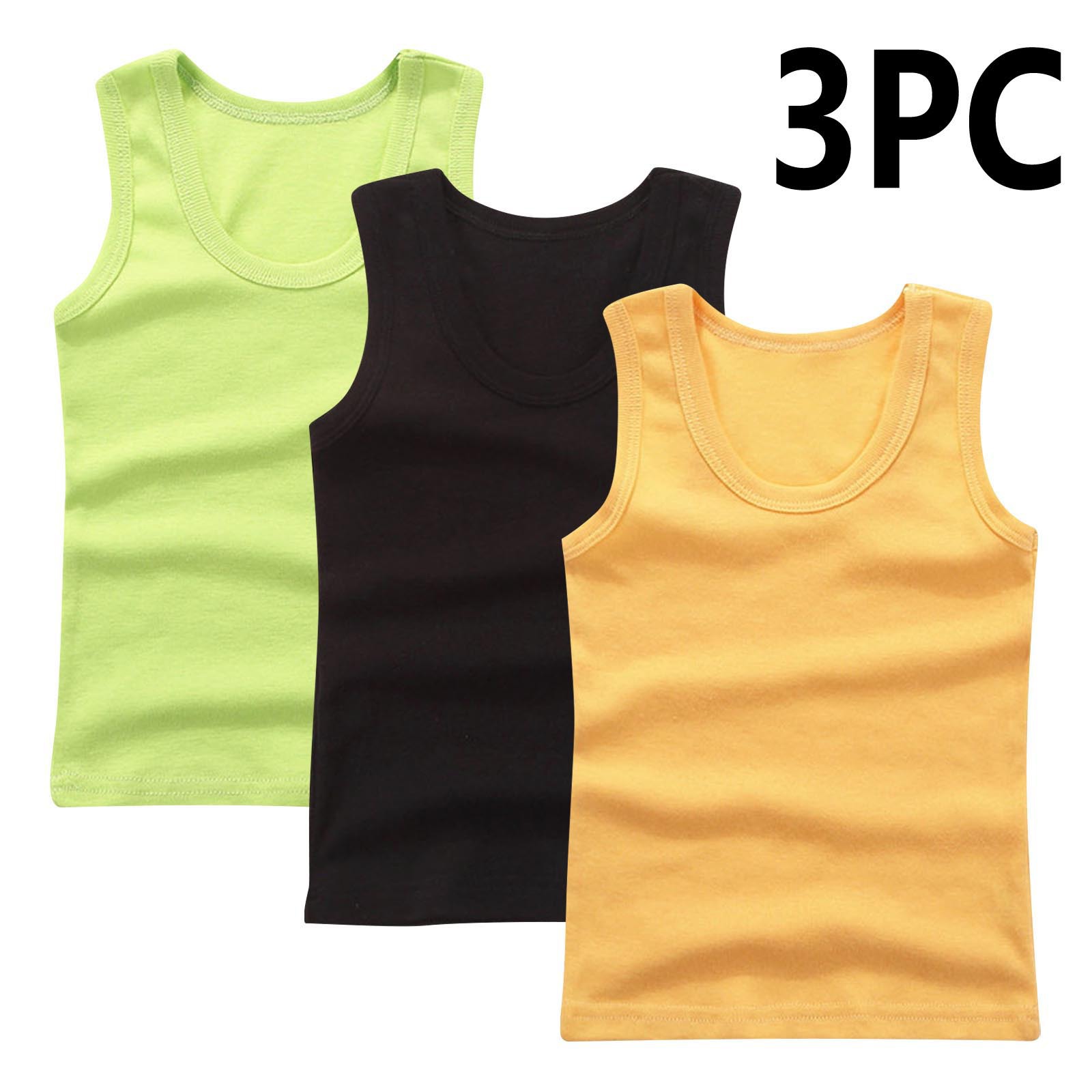 DK tank top-yellow+black+green