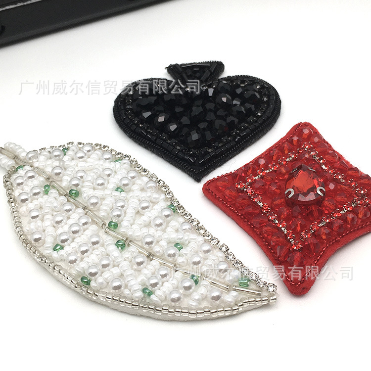 厂家现货珍珠爱心树叶饰品 袜子童装帽子连衣裙服装箱包辅料FL61