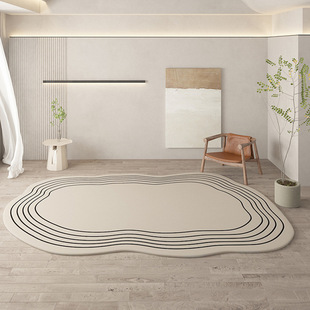 Simple Line Imitation Cashmere Carpet Living Room Absorbent Soft Coffee Table Blanket Bedroom Sitting and Sleeping Large Area Full Blanket