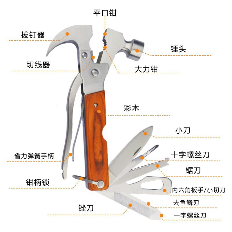 Car Safety Hammer, Stainless Steel Tapered Hammer, Ax Hammer, Glass Window Breaker, Multi-Functional Escape Hammer, Emergency Life-Saving Tool