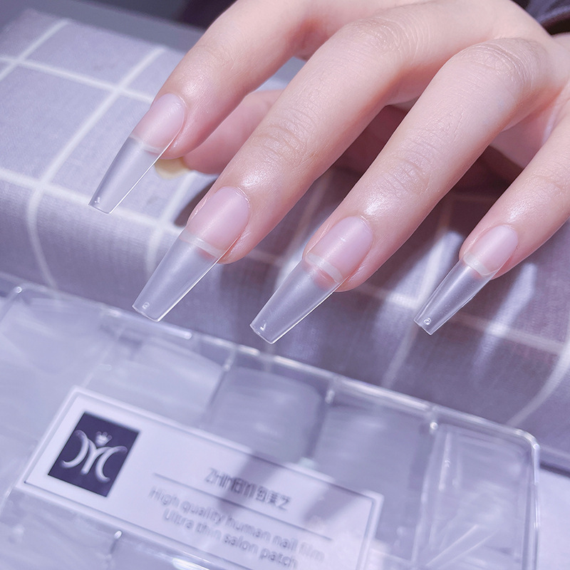 To the nail art nail art flat arc nail piece pointed trapezoid nail piece wholesale seamless frosted full half stick wear nail art piece