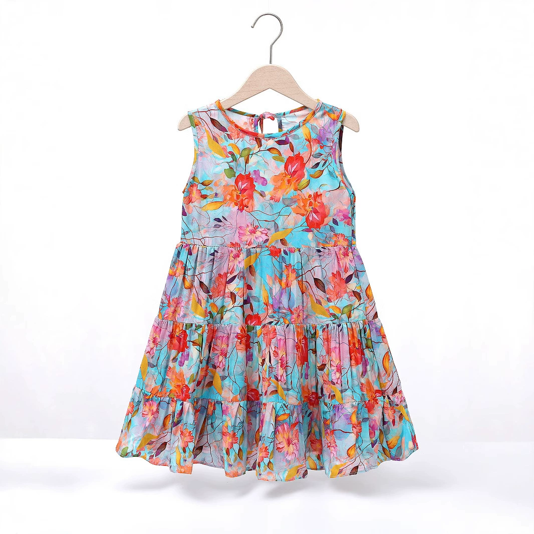 Детская юбка-торт для девочек Хлопковая шелковая юбка для девочек Цветочная юбка