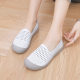 Three Sheep 2025 New Summer Slip-on Hollow Breathable Mother Hole Soft-soled Sandals Cowhide Comfortable and Lightweight
