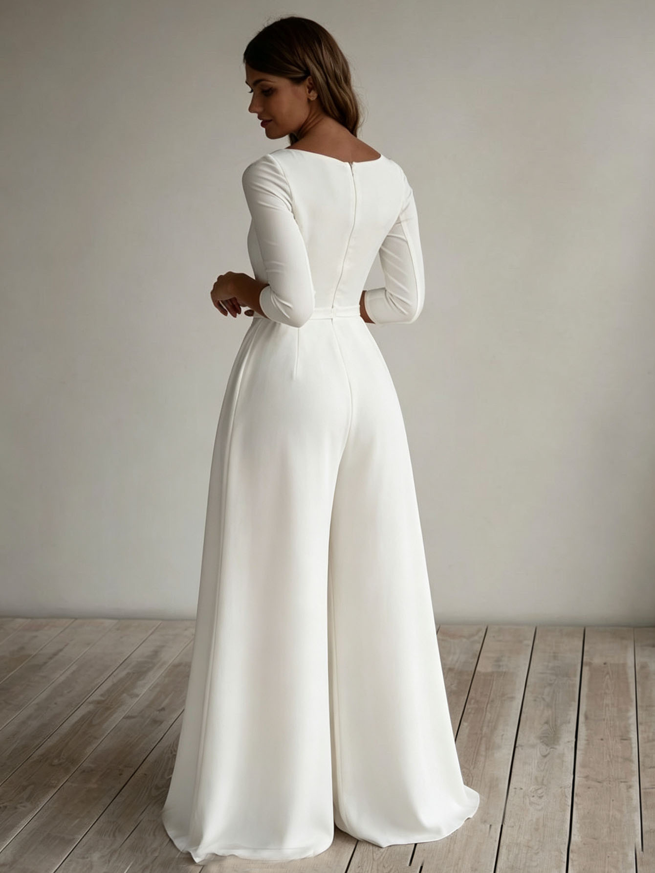 888W comercio exterior europeo y americano nueva ropa de mujer Amazon manga larga pantalones de banquete vestido de boda junkie