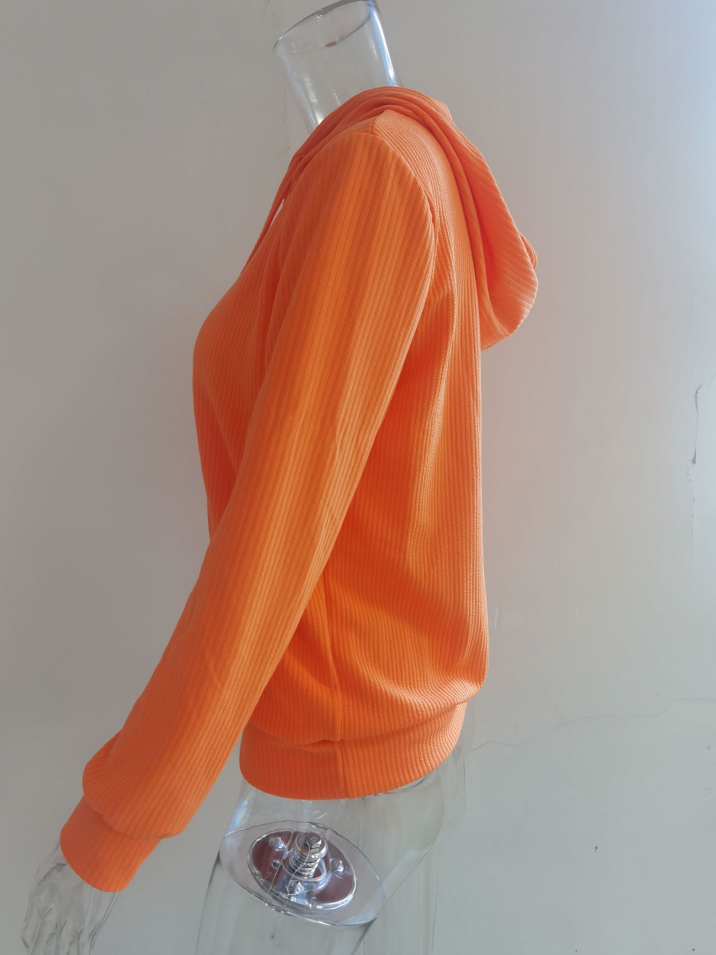 329g Weight Long Sleeve Sleeve Length Zipper Placket Type Regular Sleeve Sleeve Type Cotton Blend, Polyester Fabric Type Regular Top Length Hoodie Tops Type Daily Occasion Hooded Neckline Warm Function Loose Fit Type Solid Color Pattern Autumn Season Women's Gender Casual Style Women's Hoodie Long Sleeve Hoodies & Sweatshirts Casual Solid Color 4
