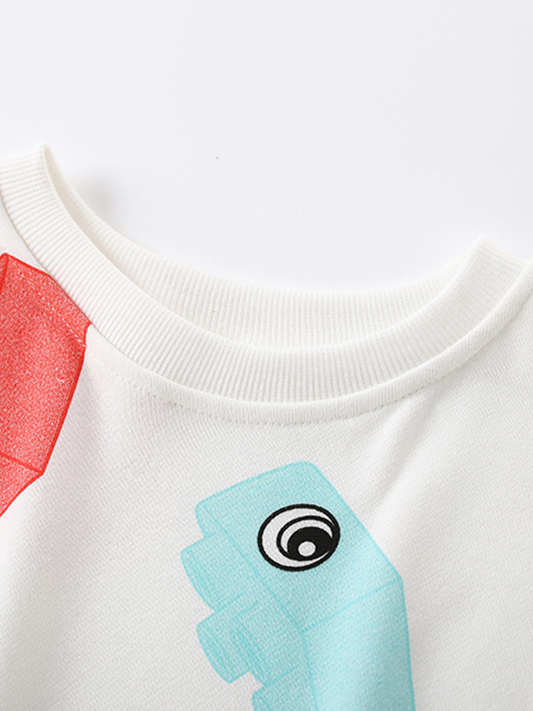 Malwee set de niños otoño y invierno nuevo estilo europeo y americano para niños de mediana edad impresión casual de cuello redondo para niños dos piezas set