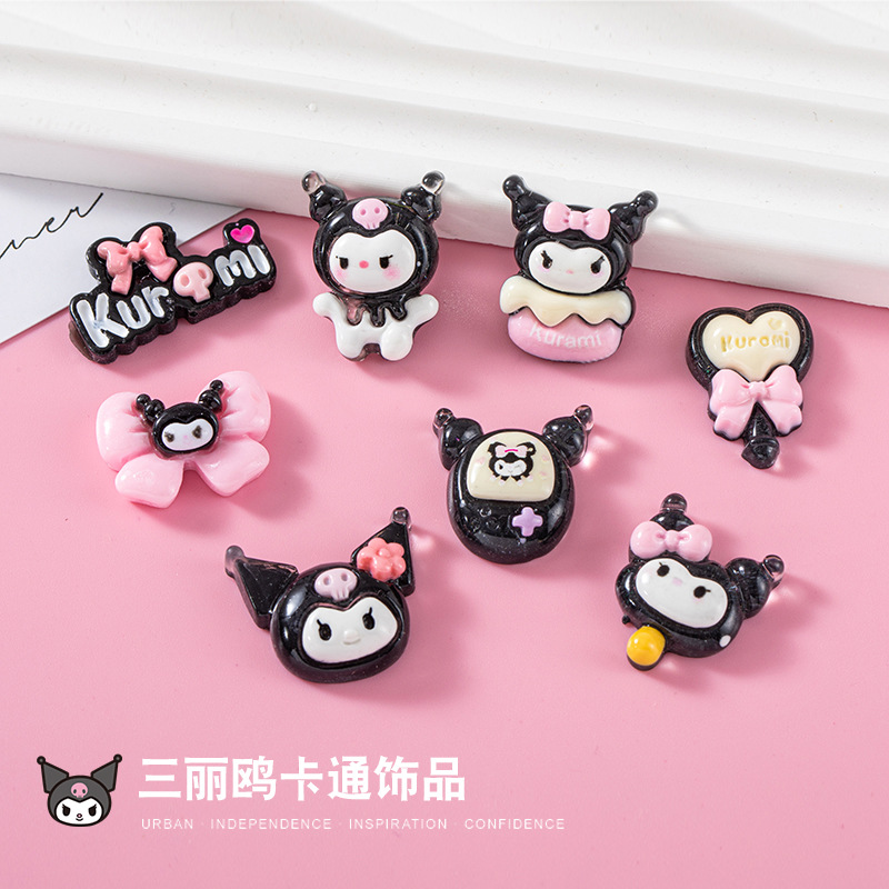 Nuevo hielo transparente sanrio resina de dibujos animados accesorios coolomi muñeca DIY crema goma teléfono caso cuerda pelo material