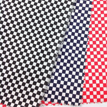 全棉高密斜弹力印花布高克重纯棉格子棋盘格活性印花细面料帆布