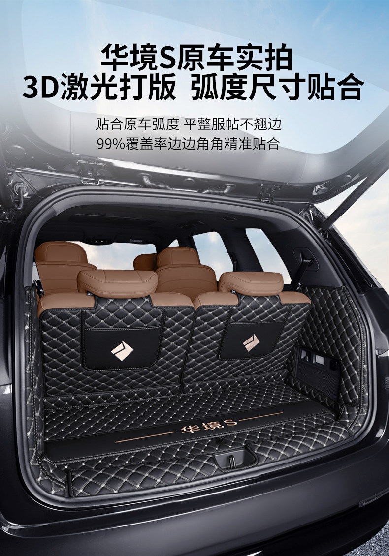 Suitable for Wuling Hongguang S trunk mat, full coverage, thickened, odorless protective mat, Wuling Hongguang S car trunk mat