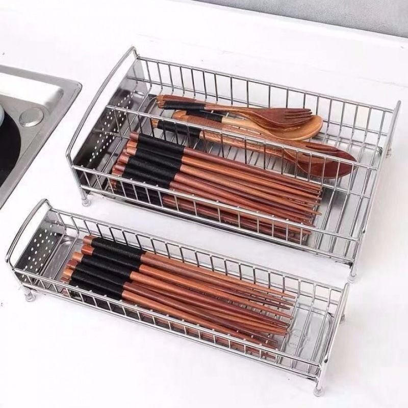 筷笼304不锈钢筷子盒筷子筒厨房家用筷子篓柜筷子勺子沥水收纳盒|ms