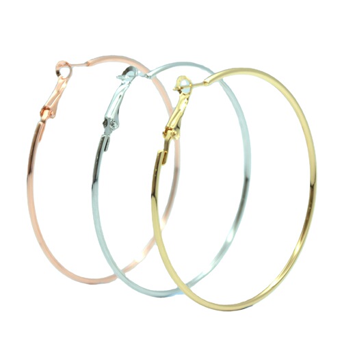 Eurasian cross-border exaggerated large round hoop earrings 925 hypoallergenic ring-shaped metal earrings hoop earrings for women
