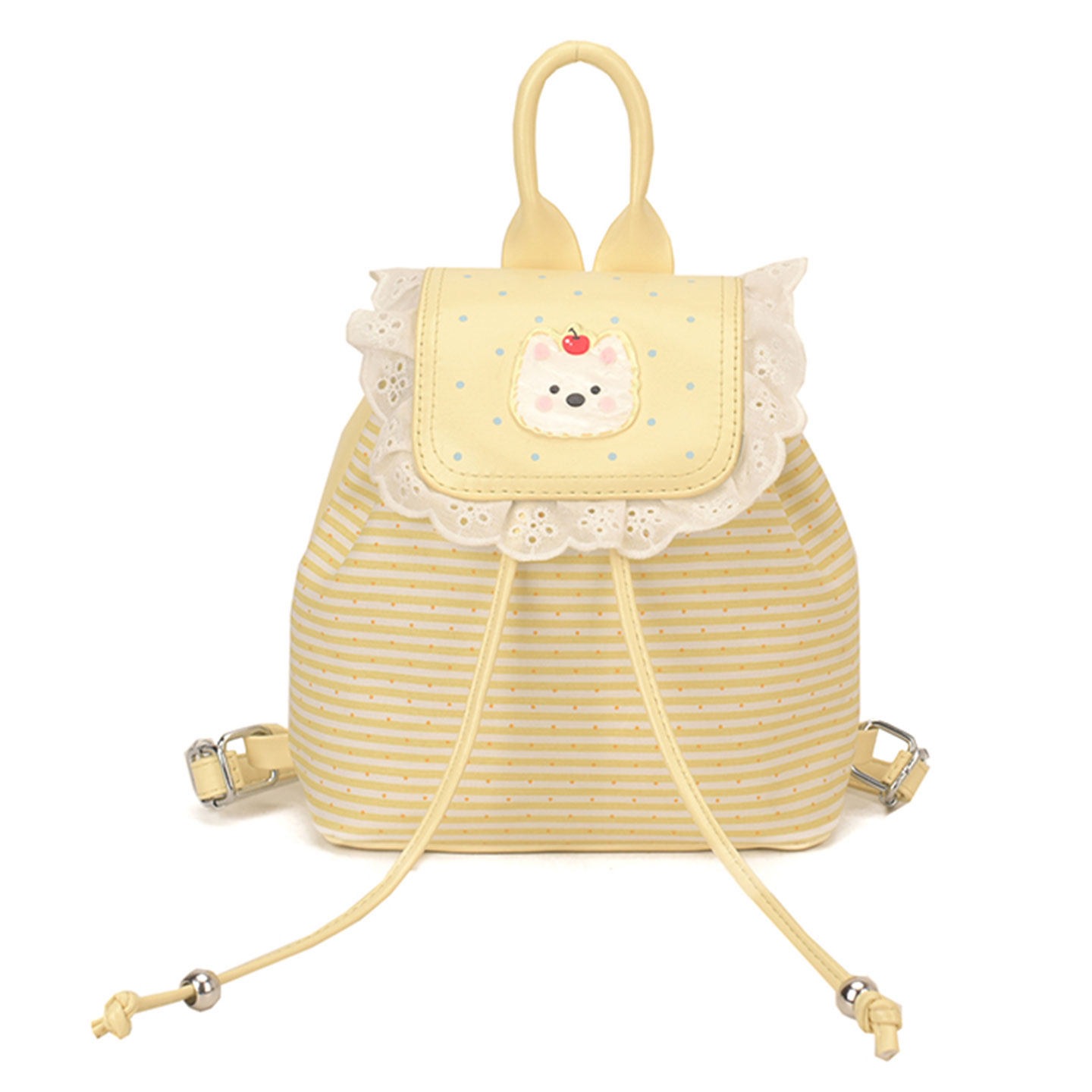 Nicho Zhong Commuting Girl Stripes 2026 Mochila de mujer de dibujos animados de gran capacidad de viento de encaje nuevo diseño mochila encantadora