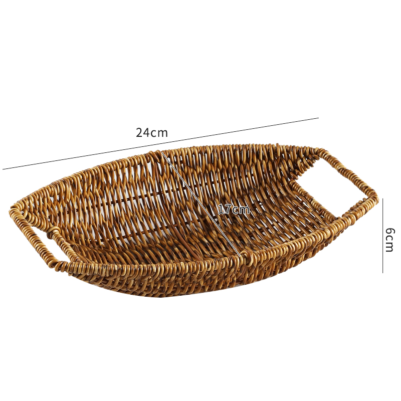 Kens Nórdico de frutas platos de comedor sala de estar mesa de té en el hogar canasta de bocadillos en línea ins canasta de bocadillos imitación de藤 nuevo