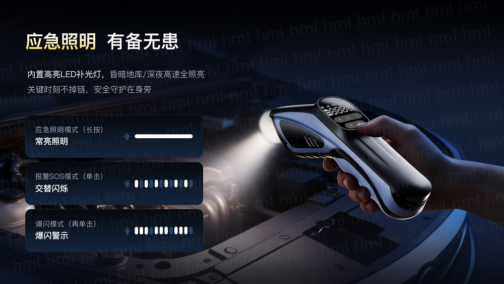 Car Air Pump, Electric Car Air Pump, Nitrogen Tire Pump with Tire Pressure Measurement, Portable Wireless Inflator