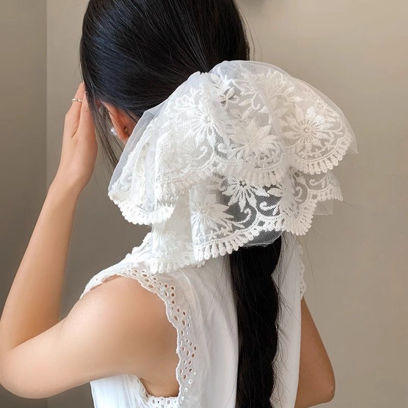 Scrunchie in pizzo stile principessa coreana per capelli_voghion.com