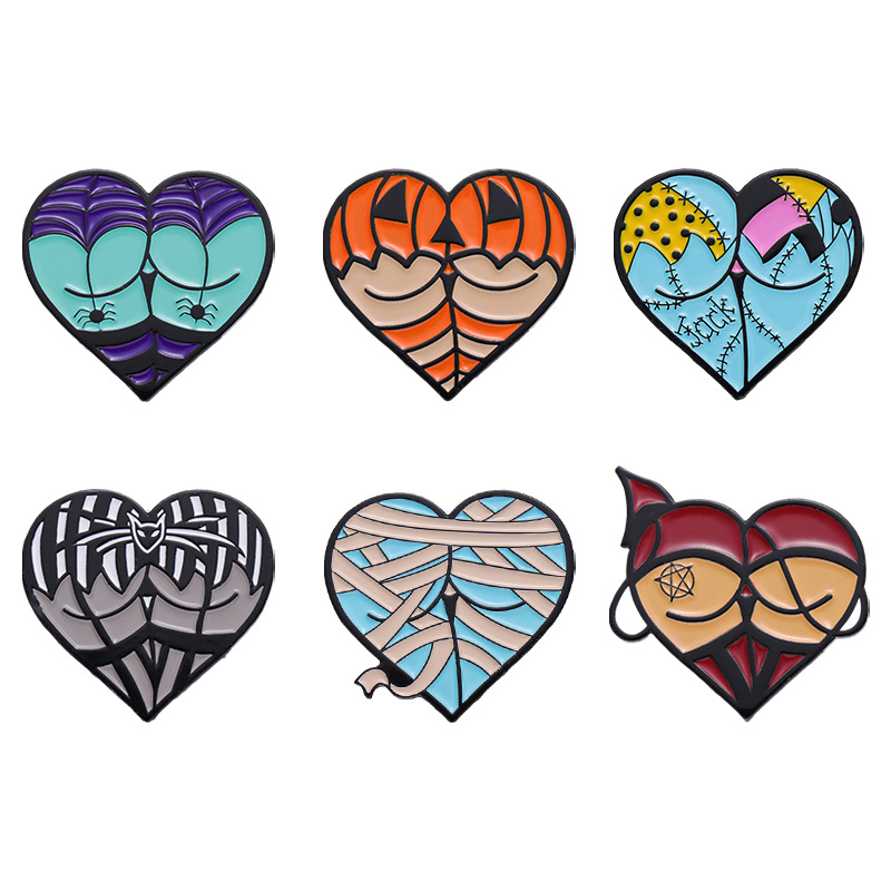 Cute Style Cute Pin Letter Heart Shape Alloy Stoving Varnish Unisex Brooches