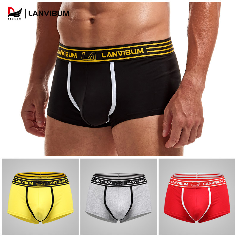 New Men's Underpants Mid Waist Cotton Un...