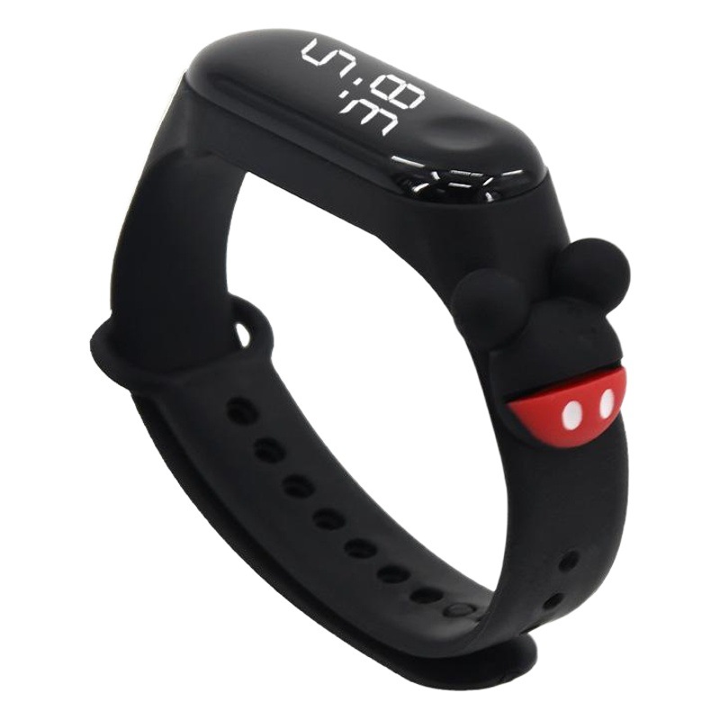 Nuevo LED M 3 medio cuerpo muñeca de dibujos animados Correa reloj electrónico creativo estudiante plástico impermeable pulsera reloj de los niños