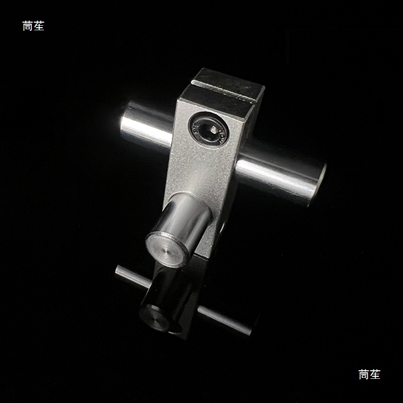 夹夹亚克力板DIY配件平行光轴T万向轮镀铬硬轴夹大全固定环十字型