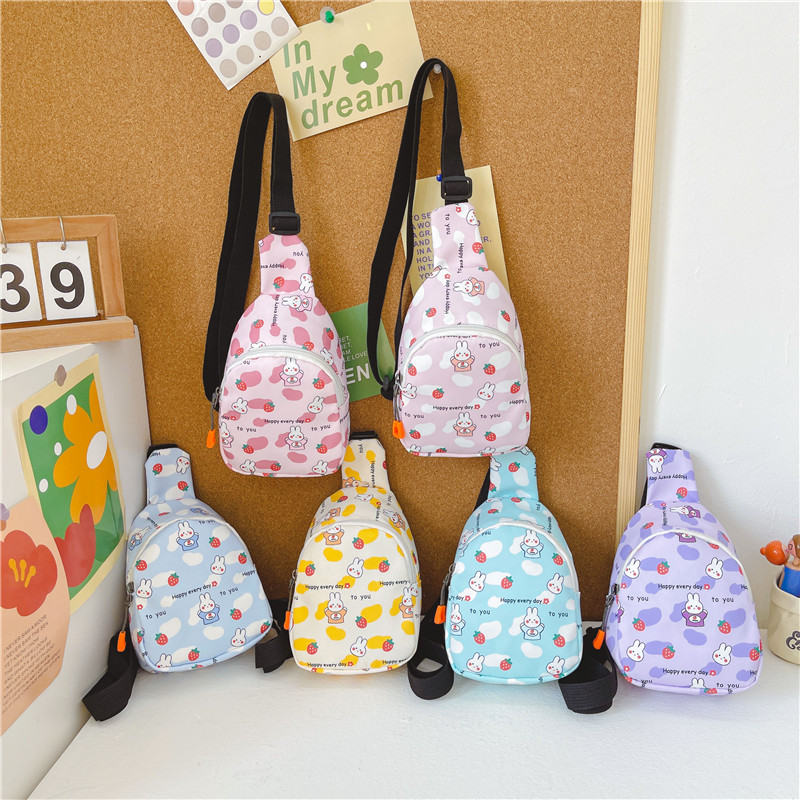 Bolso DE LOS NIÑOS lindo conejo impreso bebé monedero moda niños y niñas bolso de pecho estilo occidental bolsa de mensajero