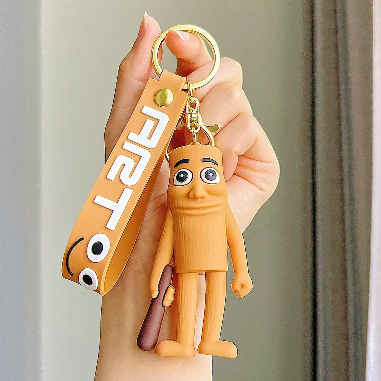 Creativo Shanhaijing llavero lindo bolso de regalo colgante palo de madera hombre Nike tiburón colgante de alta gama al por mayor