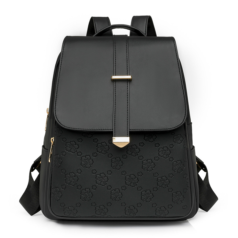 Transfronterizo 2025 nueva mochila de cuero suave para mujer casual moda salvaje mochila de viaje al aire libre de gran capacidad al por mayor