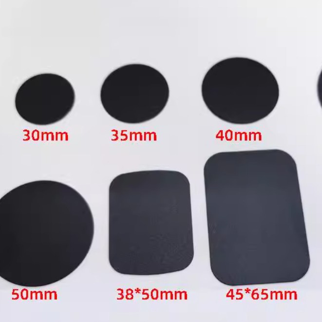 Black Magnetic Patch Induction Lamp Iron Sheet with Adhesive Back in stock Magnetic Patch Mobile Phone Bracket Accessories Round Rectangular
