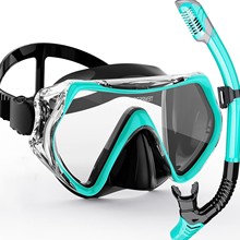 成人浮潜套装钢化玻璃潜水镜全干式呼吸管男女防雾潜水镜装备