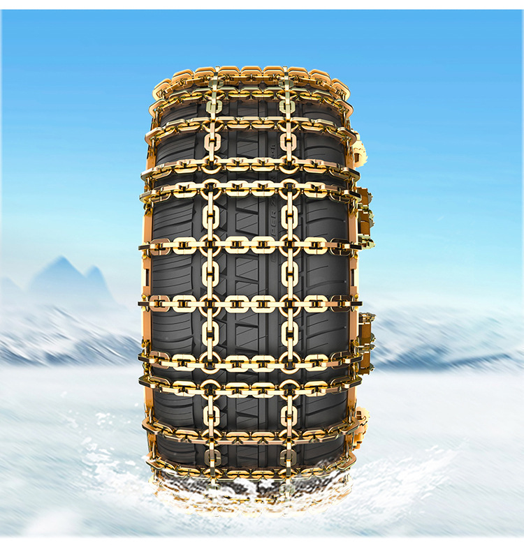 Universal Manganese Steel Chain for Car Off-Road Tires, New Nine-Grid Snow and Mud Ice-Breaking Emergency Escape Anti-Skid Chain