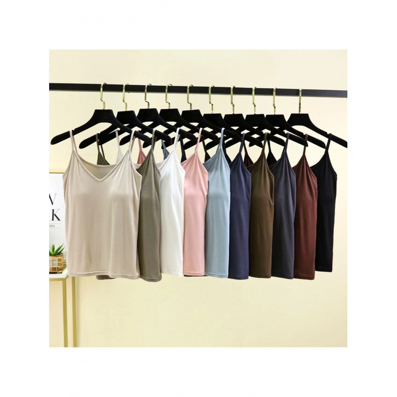 Solid color top with cups