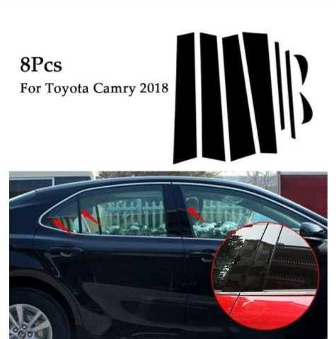 Применимо к Toyota 2018-2025 Camry с облицовкой окна Toyota 06-11Camry черный столб наклейки