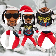 スノボon a stoopヒップホップloversクロスボーダー覗き込んで腰をかがめるクリスマスの精霊の人形の装飾