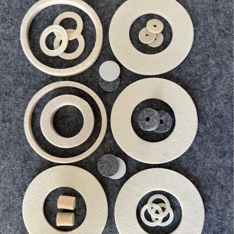 工业毛毡垫圈机械密封防尘防滑高密度圆形异形吸油润滑毛毡块|undefined