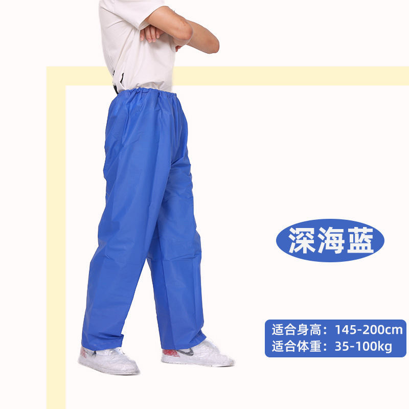 Pantalones de lluvia impermeables solo pantalones para llevar hombre debajo del cuerpo chaqueta de lluvia de plástico para mujeres para montar engrosado tormenta desechable nuevo