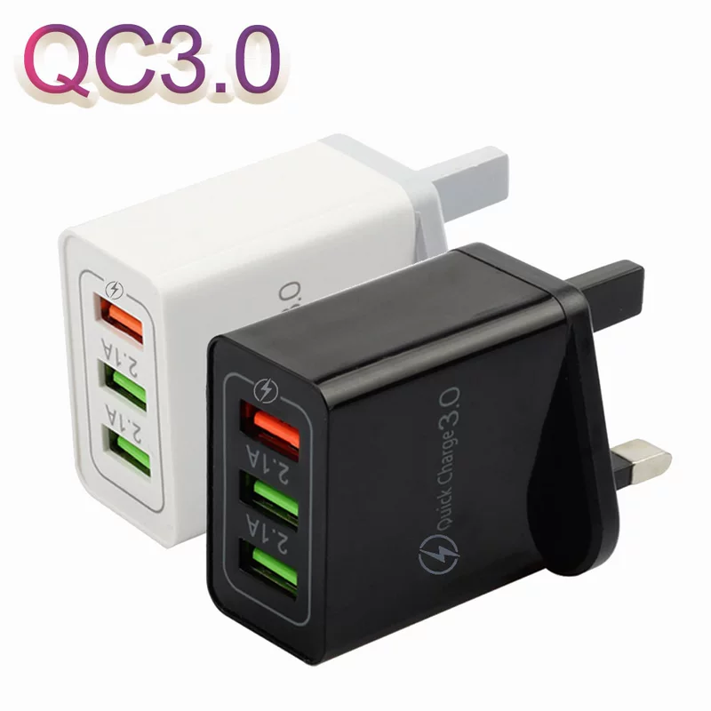 3USB британская фабрика быстрой зарядки QC 3.0 версия треугольник Британский зарядное устройство быстрая зарядка Travel Head