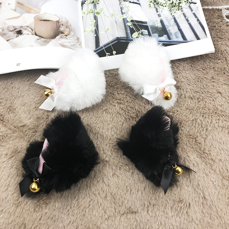 新しいcosネットの赤い鈴のカチューシャの狐の猫の耳の頭の飾りの夜店の会の写真のキャスターの生放送の獣の耳のカード|undefined