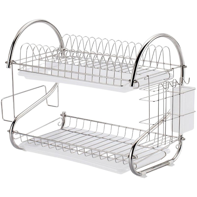 Estante de almacenamiento de múltiples capas del hogar estante de drenaje estante de plato cocina piso gabinete plato rack almacenamiento artefacto misceláneas rack