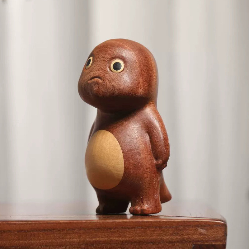 黒檀かわいいミルクドラゴン癒しオフィスデスク装飾品無垢材臭いクマのおもちゃ手作り周辺ギフト|undefined