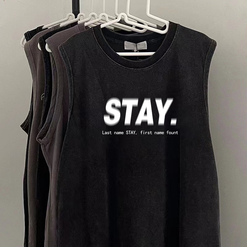 2024 Summer New Men's Vest Sports Casual Waistcoat Sleeveless T-Shirt Loose All-match Ins Fashion Brand Top Clothes 2024 Summer New Men's Vest Sports Casual Waistcoat Sleeveless T-Shirt Loose All-match Ins Fashion Brand Top Clothes