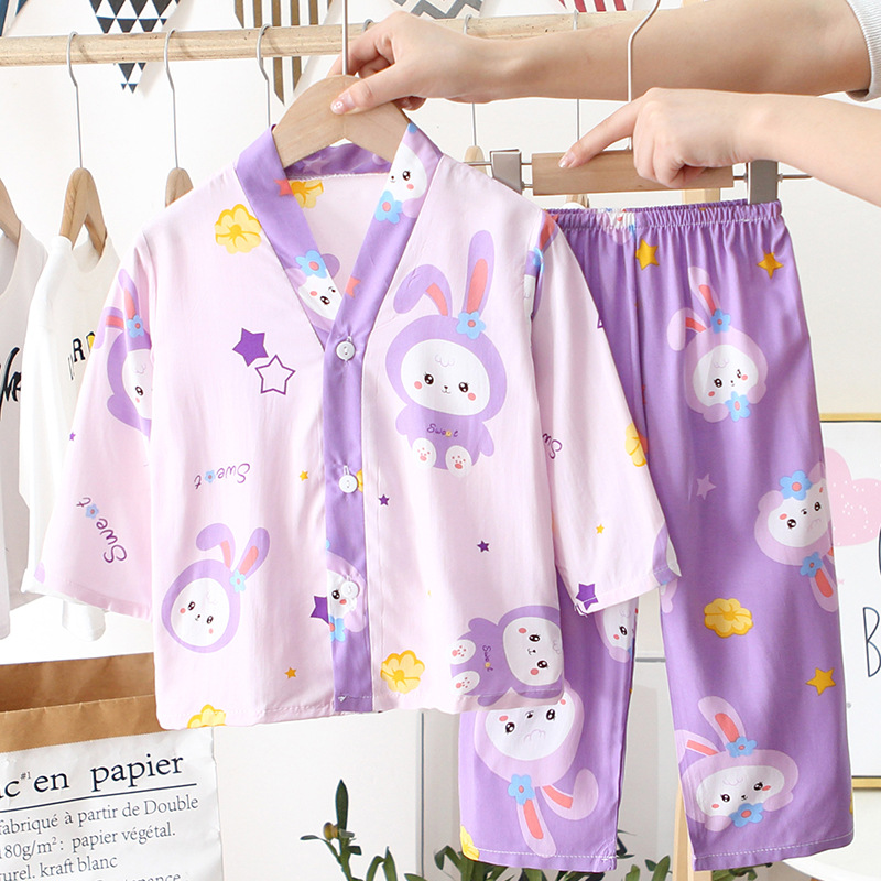 New V-neck purple rabbit