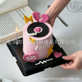 520翻糖模具卡通爱心闪电唱片DIY烘焙表白蛋糕装饰切模甜品压模