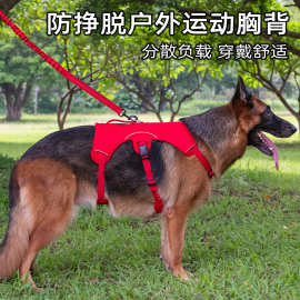 批发狗狗牵引绳小中大型犬防爆冲宠物胸背带背心式金毛户外遛狗绳