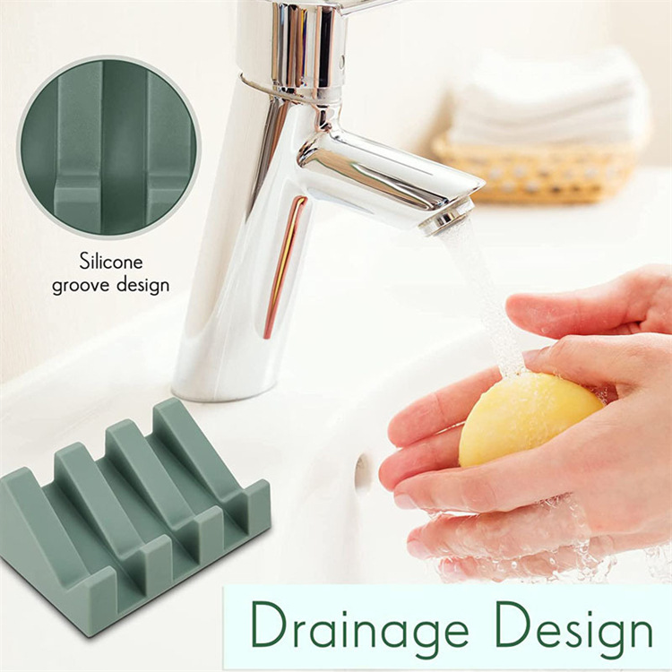 Silicone soap holder
